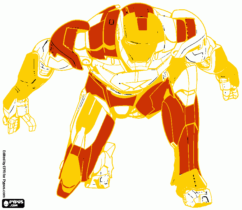 ES IRON MAN para colorear