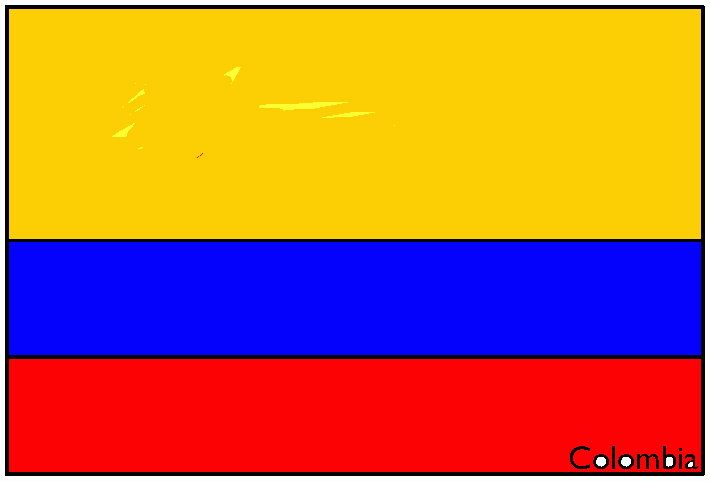 es mi bandera de colombia para colorear
