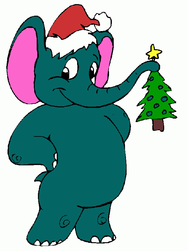 es  mi  elefante navideño para colorear