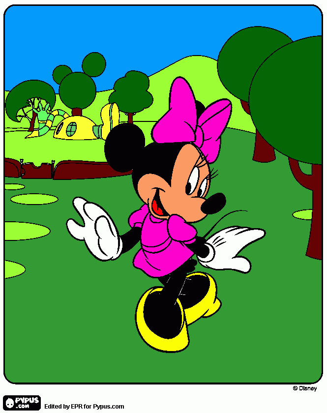 es minnie mouse para colorear