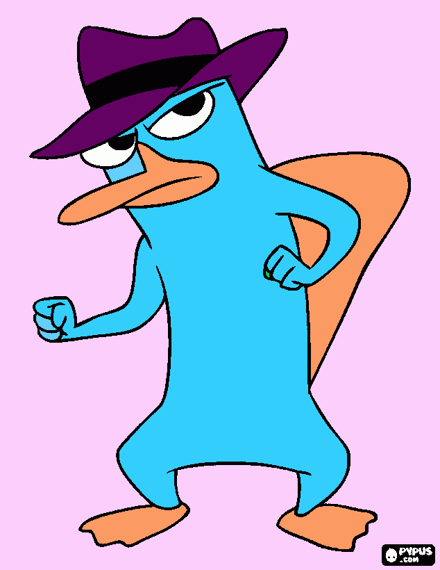 es perry color azul claro  para colorear