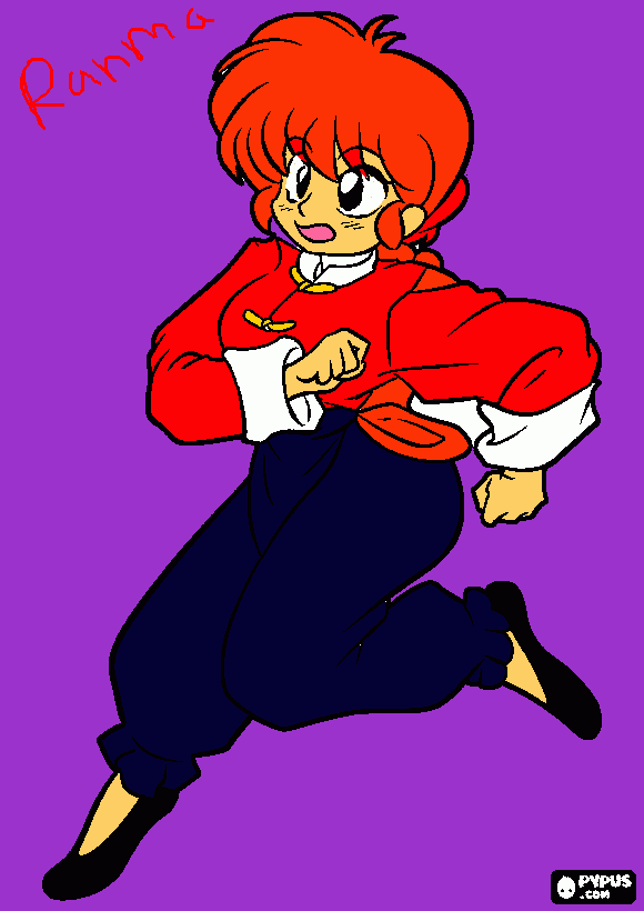 es ranma 1/2 el mejor anime del mundo  para colorear