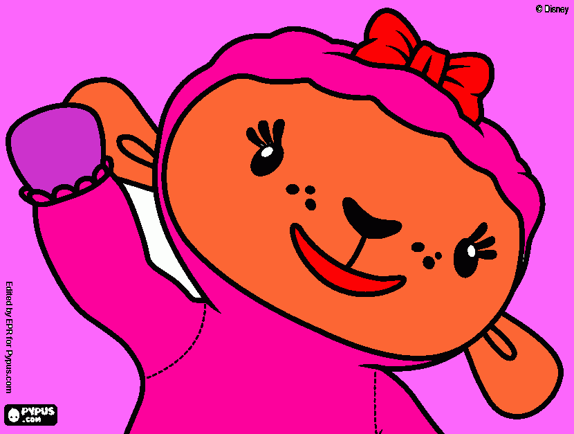 es rosa y horita le pintamos la cara de negrro para colorear