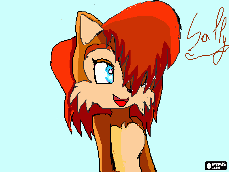 es sally acorn de sonic para colorear