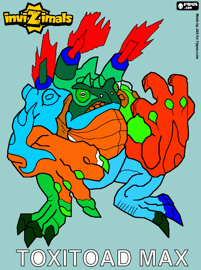 es toxitoa invizimals de fuego para colorear
