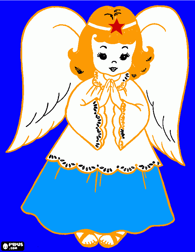 es  un    angel para colorear