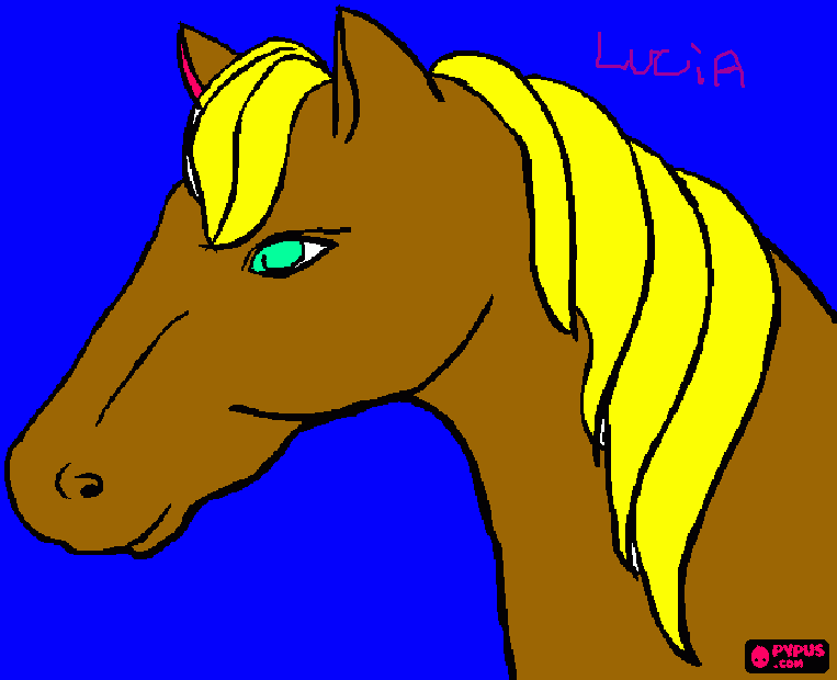 Es un caballo hecho por tu hija llamada Lucia Garcia Hidalgo de tercero ce y me encantan los caballos por eso mando este mensaje a la mujer mas guapa del mundo mundial guapaaaaaaaaaaaaaa. para colorear