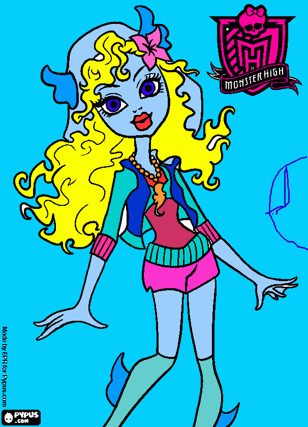 Es un dibujo de lagona blue para colorear