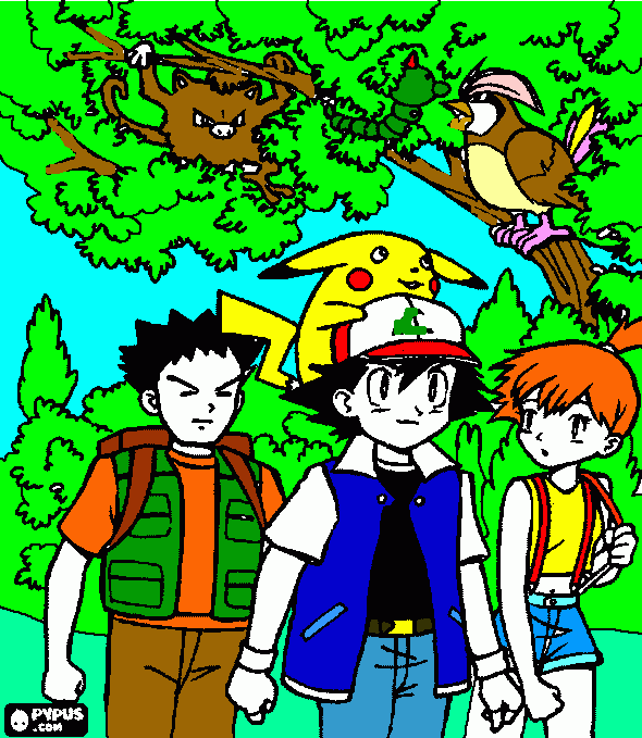 es un dibujo de pokemon para colorear