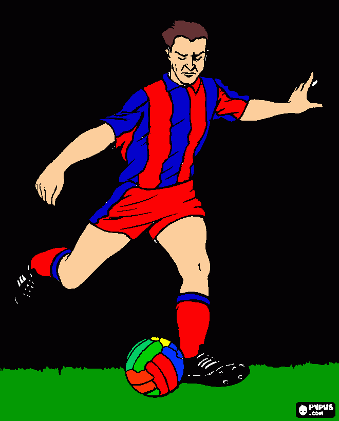 es un futbolista para colorear