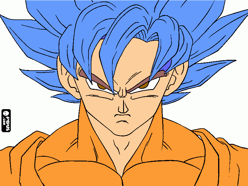 Es un goku supersayajin  para colorear