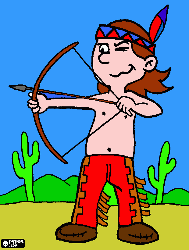es un indigena tratando de  luchar contra los españoles para colorear