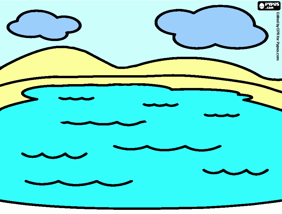 es un paisaje muy bonito para colorear