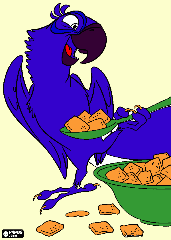 es un pajaro azul para colorear