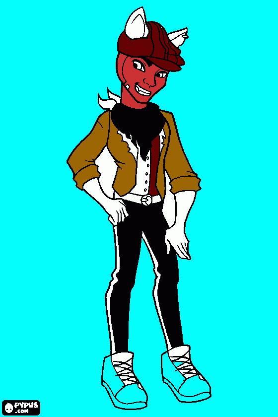 es un xico de moster high para colorear