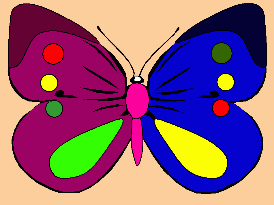 es una mariposa chida jha para colorear