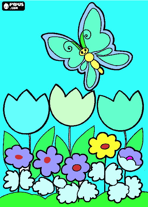 es una mariposa que vuela y no camina para colorear