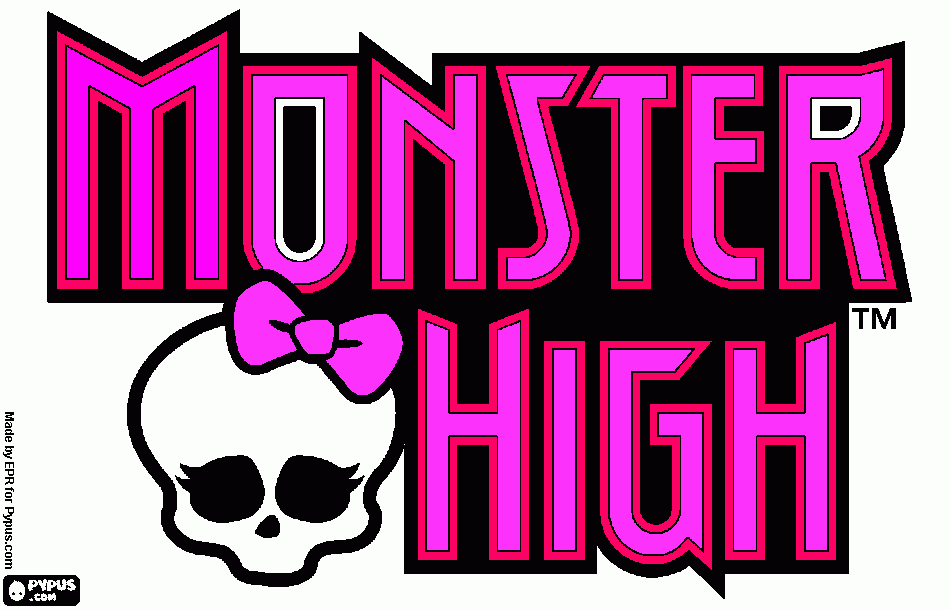 es una palabra  (monster high) para colorear