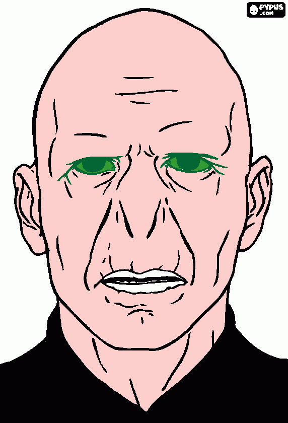 es VOLDEMORT muy malote y feote. para colorear