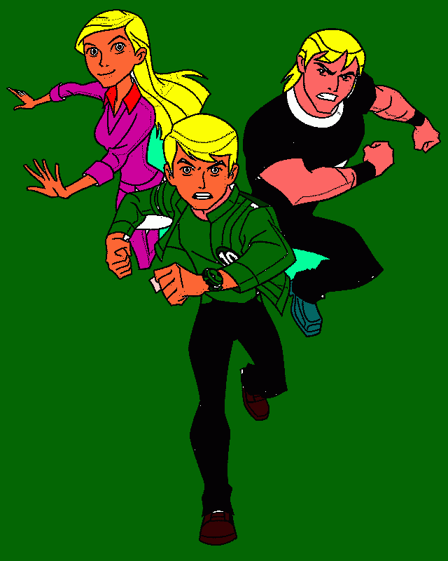es:ben 10, kevin, guen. para colorear