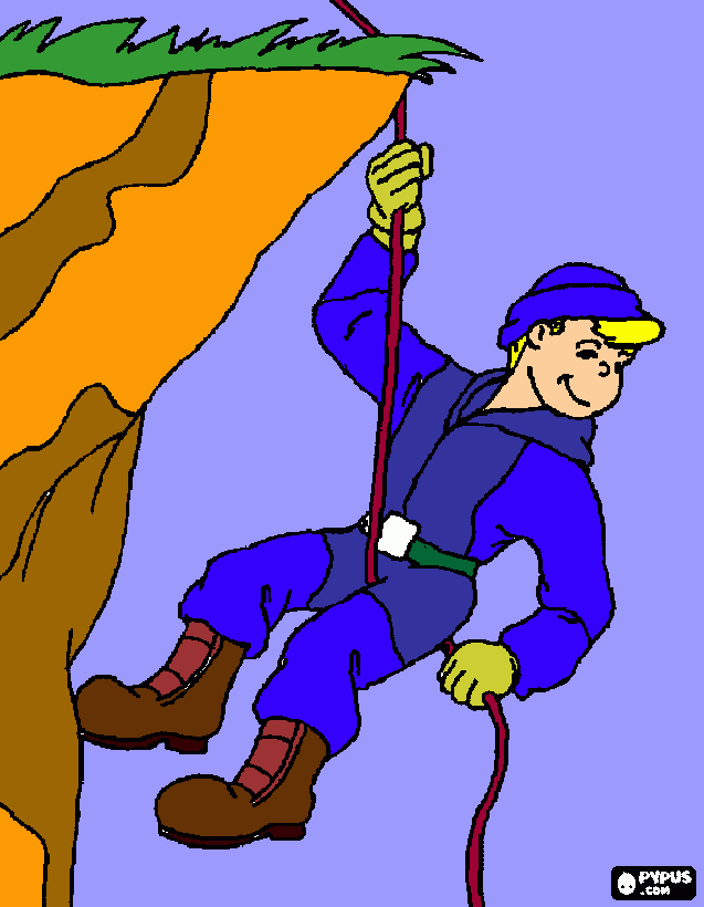 Escalador. para colorear