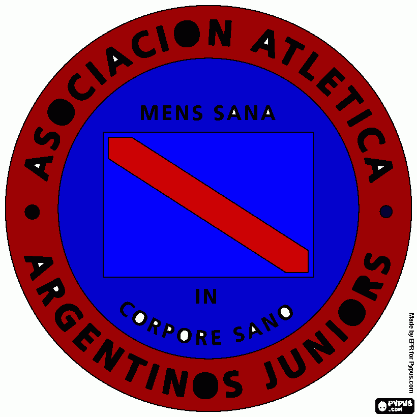 escud argentino juniors para colorear