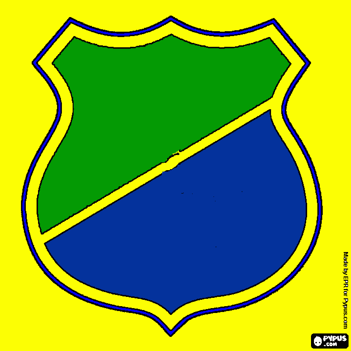 escudito loco para colorear