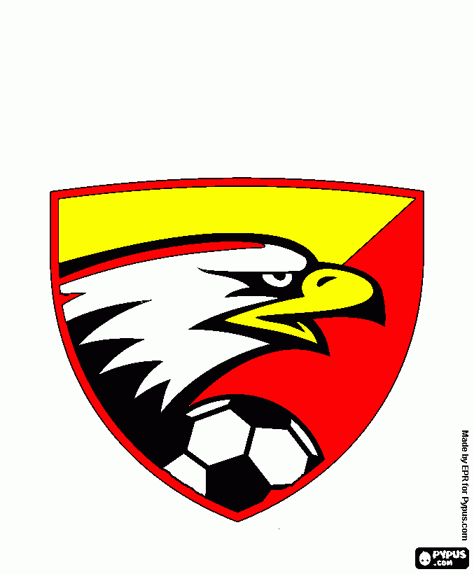 escudo aguilas  para colorear