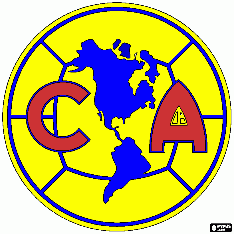 ESCUDO AMERICANISTA para colorear