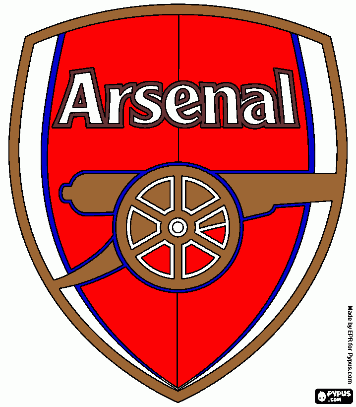 escudo arsenal para colorear