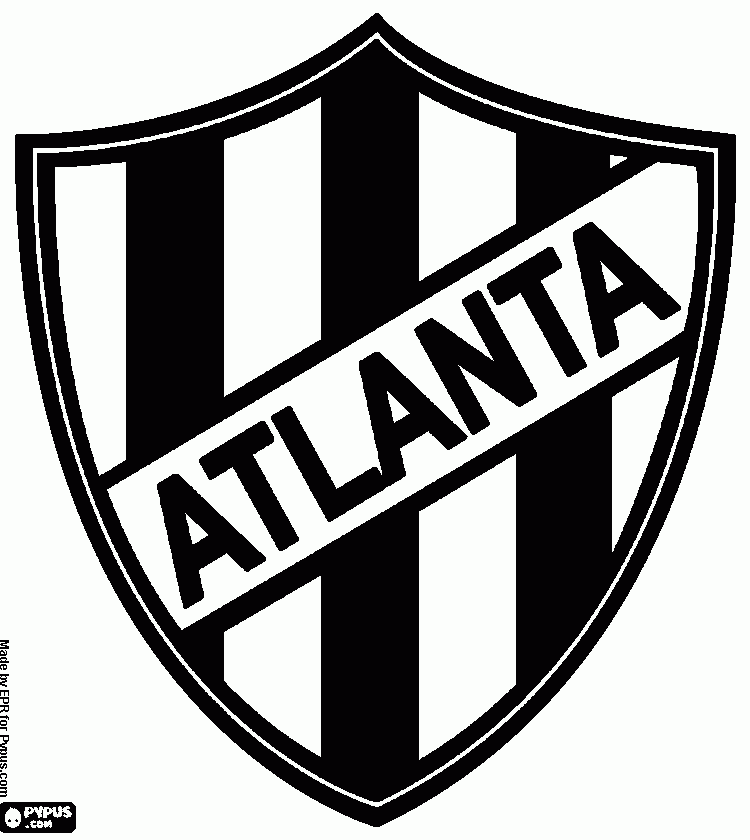 escudo atlanta para colorear