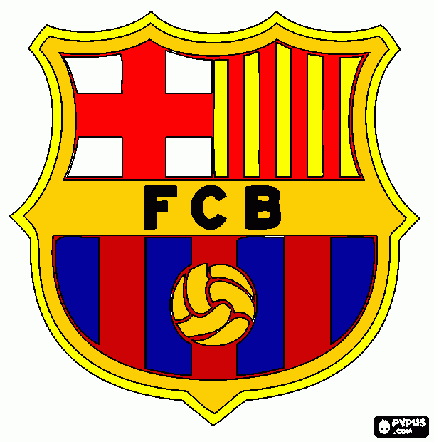 escudo barcelona Barça para colorear