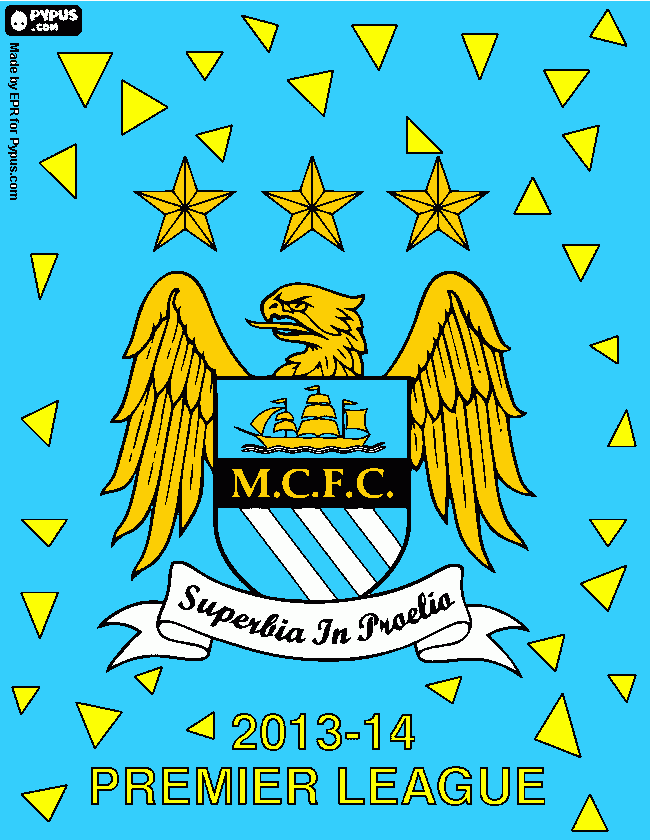 escudo city para colorear