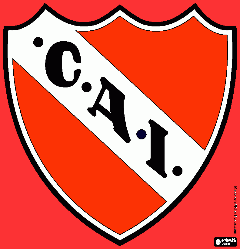 ESCUDO DE INDEPENDIENTE DE AVELLANEDA para colorear