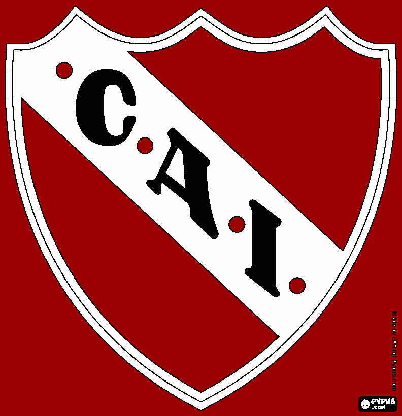 escudo de  independiente para colorear