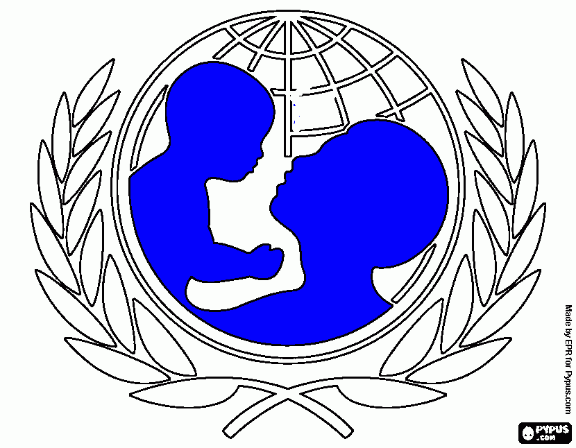 escudo de la onu para colorear