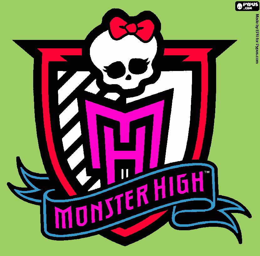escudo de las monster high para colorear