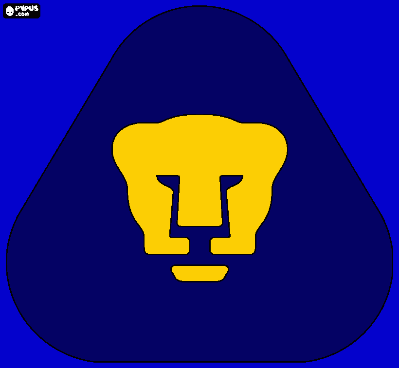 escudo de los pumas para colorear