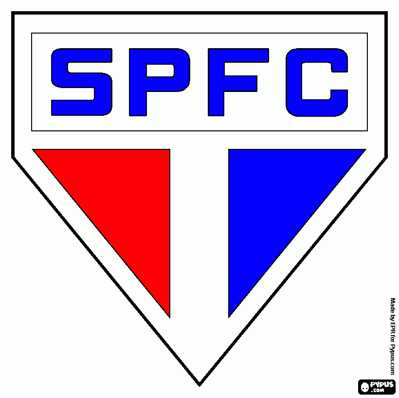 escudo de saopaulo  para colorear