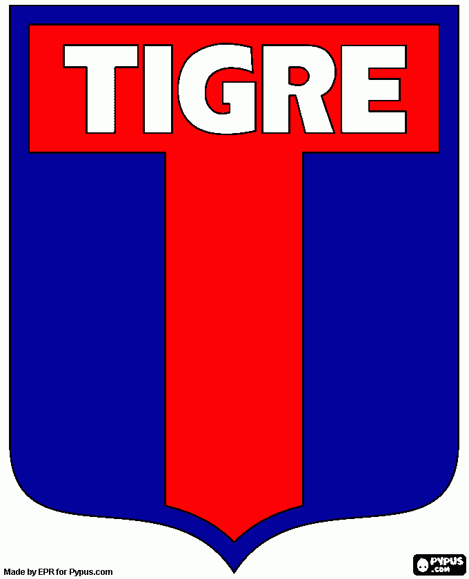 escudo de tigre  para colorear