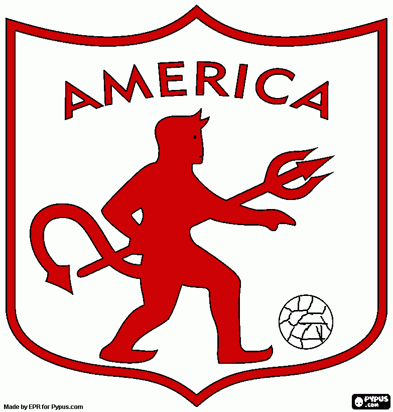 escudo del america de cali para colorear