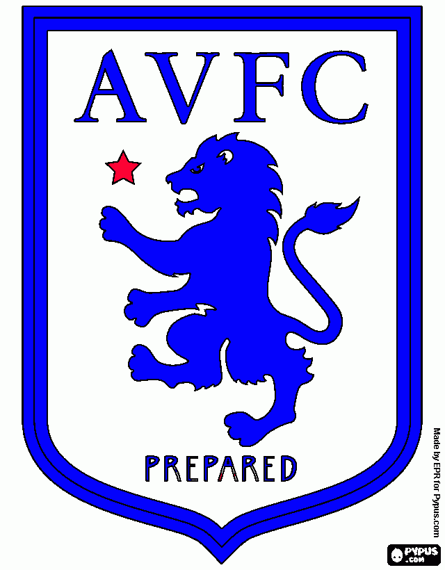 escudo del aston villa para colorear