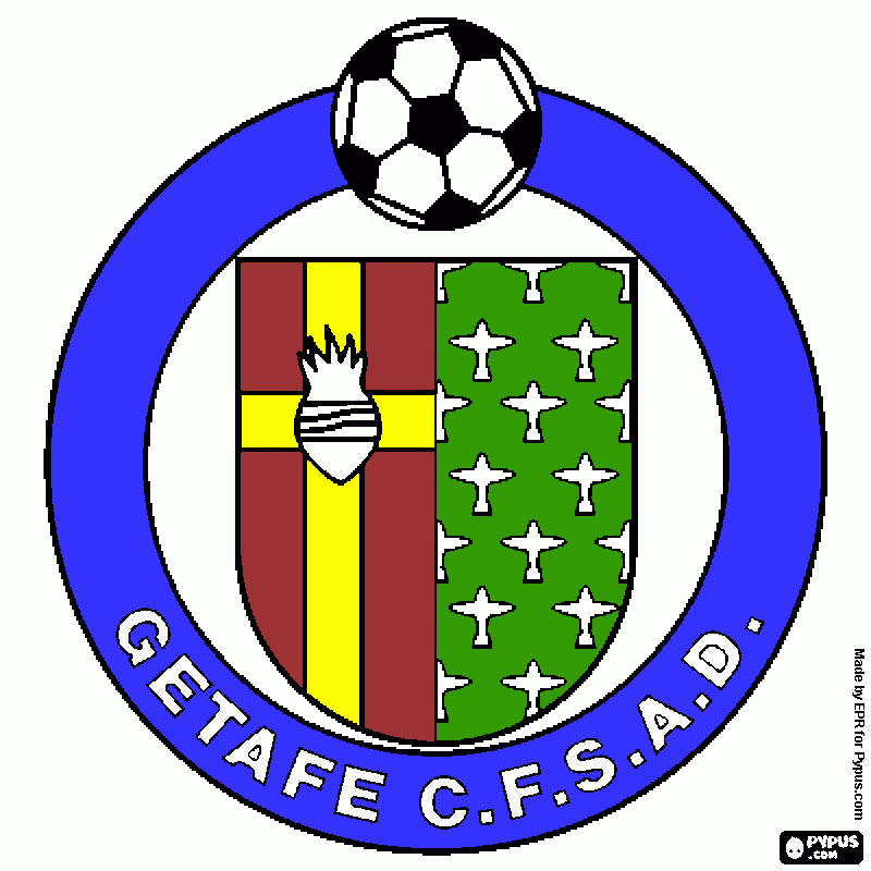 escudo del getafe para colorear