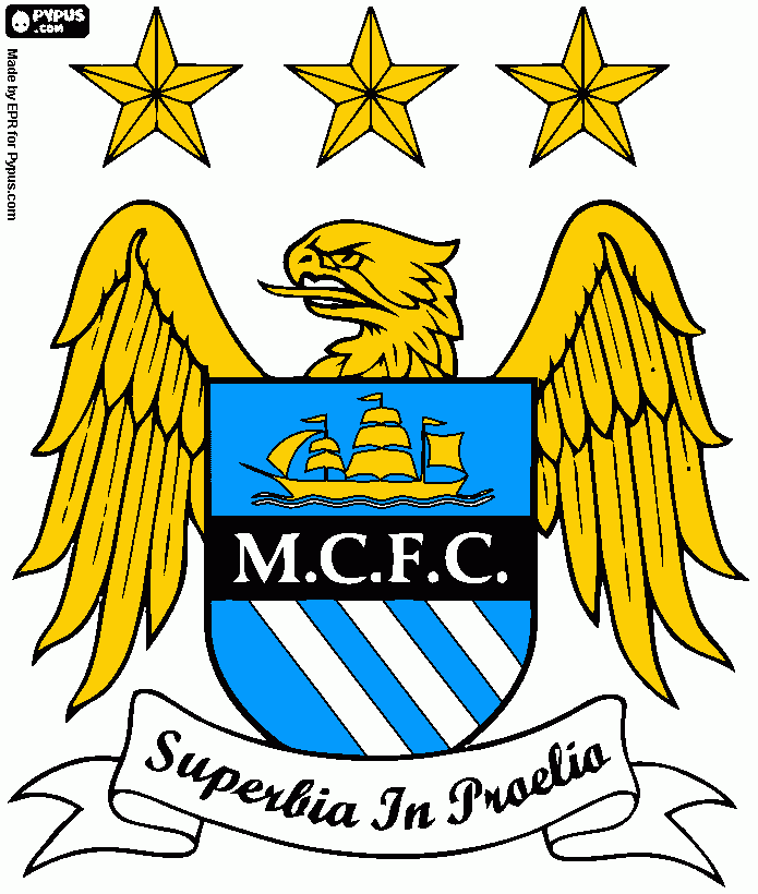 Escudo del Man City para colorear