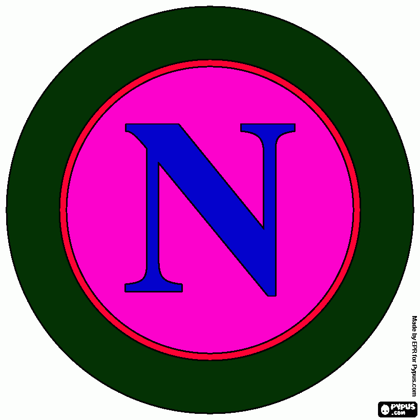 escudo del napoli para colorear