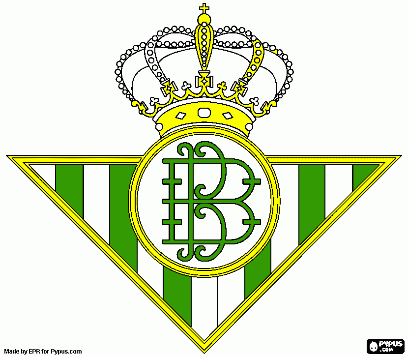 escudo del real betis para colorear