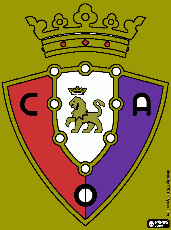 escudo del real osasuna para colorear