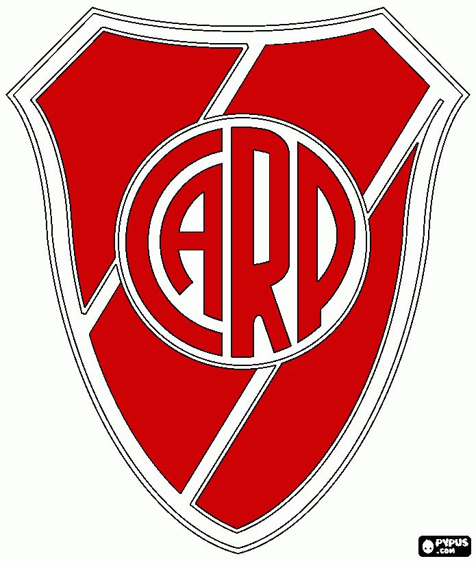 escudo del river plate para colorear