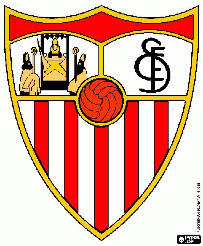 Escudo del Sevilla para colorear
