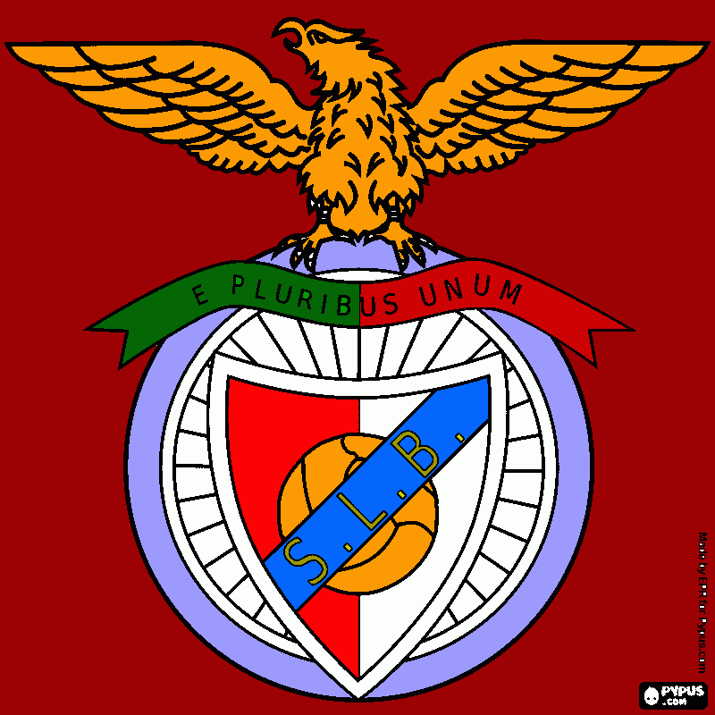 escudo del sport lisboa e benfica para colorear